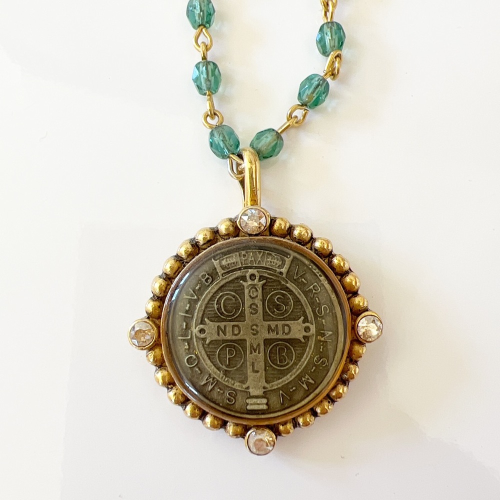 Virgins saints and angels layered charm necklace